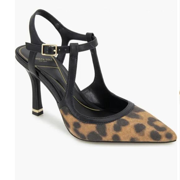 New Kenneth Cole Romi Leopard Print Slingback 9.5M - Picture 1 of 8